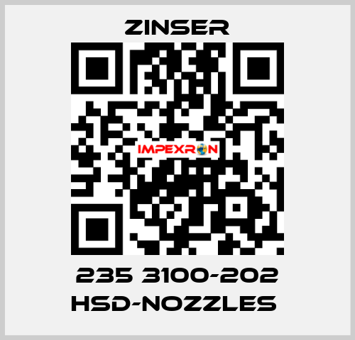 235 3100-202 HSD-nozzles  Zinser