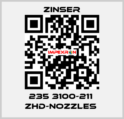 235 3100-211  ZHD-nozzles  Zinser