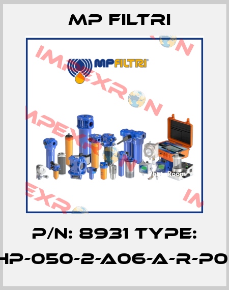 P/N: 8931 Type: HP-050-2-A06-A-R-P01 MP Filtri