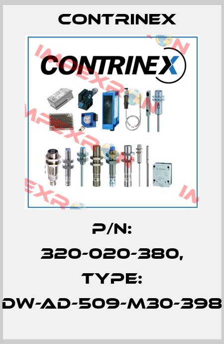 p/n: 320-020-380, Type: DW-AD-509-M30-398 Contrinex