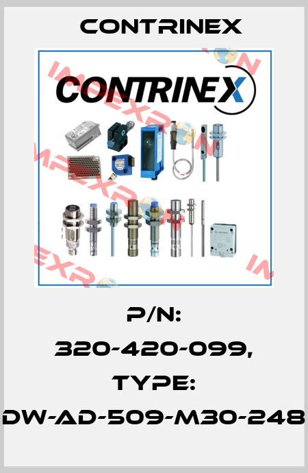 p/n: 320-420-099, Type: DW-AD-509-M30-248 Contrinex