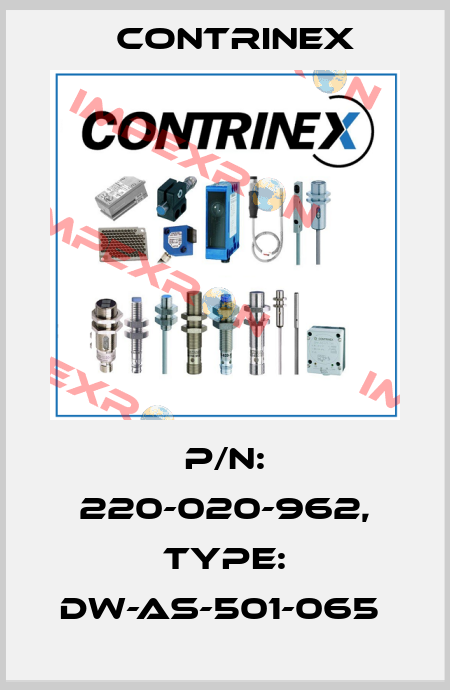 P/N: 220-020-962, Type: DW-AS-501-065  Contrinex