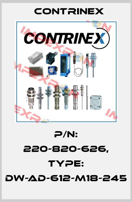 p/n: 220-820-626, Type: DW-AD-612-M18-245 Contrinex