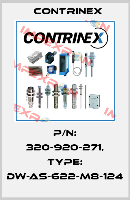 p/n: 320-920-271, Type: DW-AS-622-M8-124 Contrinex