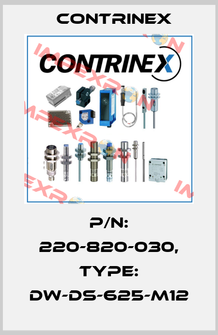 p/n: 220-820-030, Type: DW-DS-625-M12 Contrinex