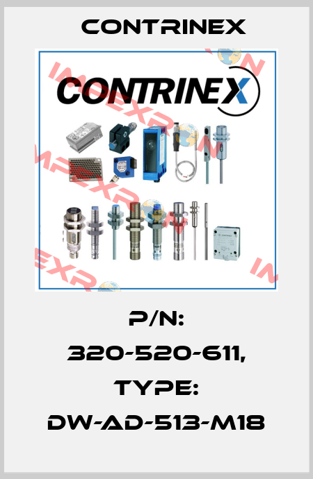 p/n: 320-520-611, Type: DW-AD-513-M18 Contrinex