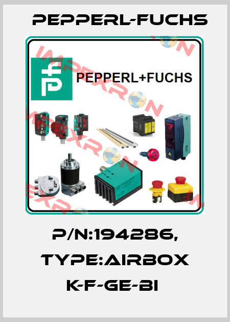 P/N:194286, Type:AIRBOX K-F-GE-BI  Pepperl-Fuchs