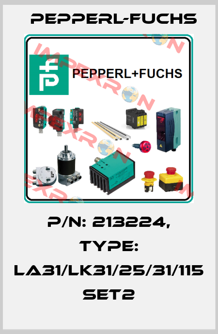 p/n: 213224, Type: LA31/LK31/25/31/115 SET2 Pepperl-Fuchs