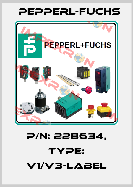 p/n: 228634, Type: V1/V3-LABEL Pepperl-Fuchs