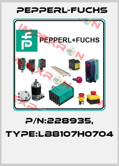 P/N:228935, Type:LB8107H0704  Pepperl-Fuchs