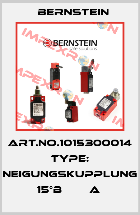 Art.No.1015300014 Type: NEIGUNGSKUPPLUNG 15°B        A  Bernstein