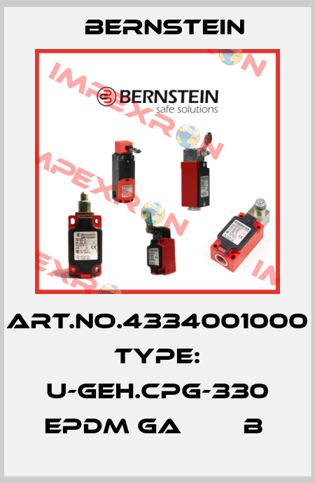 Art.No.4334001000 Type: U-GEH.CPG-330 EPDM GA        B  Bernstein