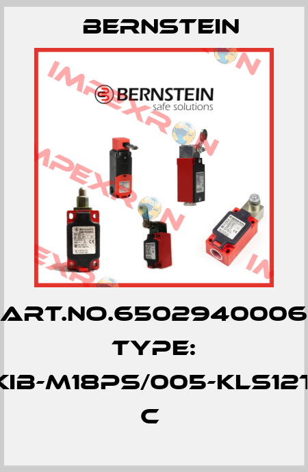 Art.No.6502940006 Type: KIB-M18PS/005-KLS12T         C  Bernstein