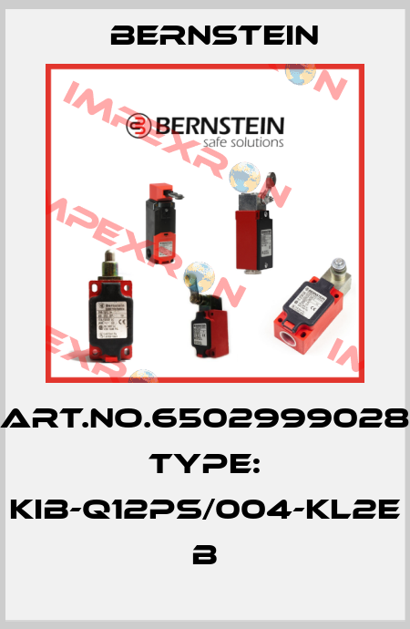 Art.No.6502999028 Type: KIB-Q12PS/004-KL2E           B Bernstein