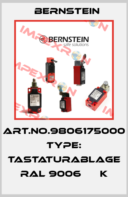 Art.No.9806175000 Type: TASTATURABLAGE RAL 9006      K Bernstein