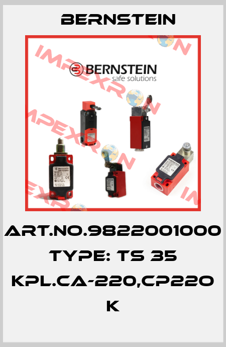 Art.No.9822001000 Type: TS 35 KPL.CA-220,CP22O       K Bernstein