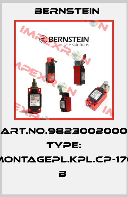 Art.No.9823002000 Type: MONTAGEPL.KPL.CP-170         B  Bernstein