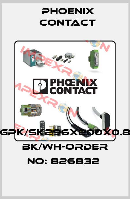 GPK/SK296X200X0.8 BK/WH-ORDER NO: 826832  Phoenix Contact