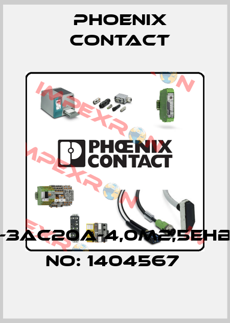 EV-T2M3PC-3AC20A-4,0M2,5EHBK00-ORDER NO: 1404567  Phoenix Contact