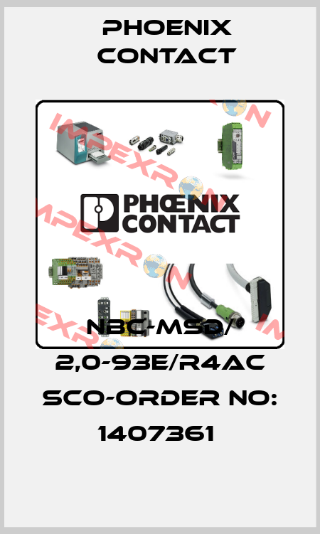 NBC-MSD/ 2,0-93E/R4AC SCO-ORDER NO: 1407361  Phoenix Contact