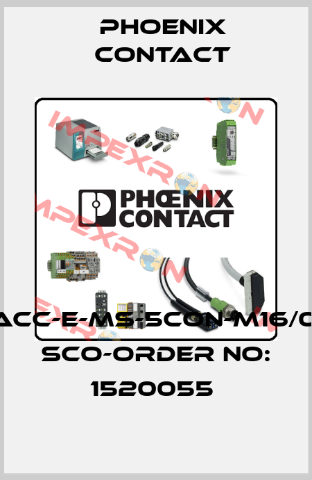 SACC-E-MS-5CON-M16/0,5 SCO-ORDER NO: 1520055  Phoenix Contact