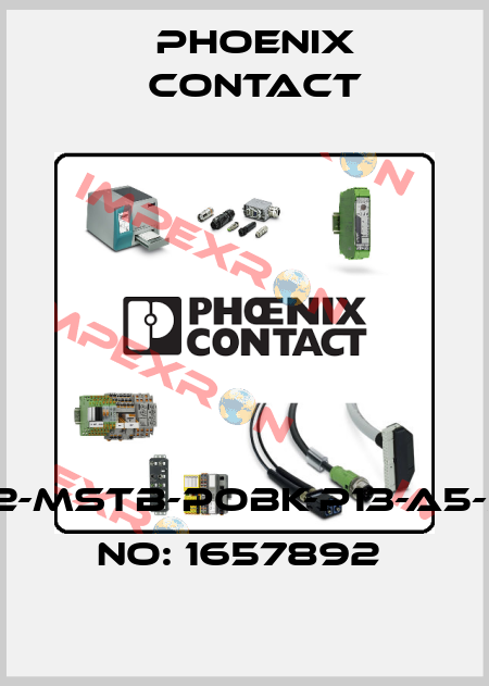 VS-PPC-C2-MSTB-POBK-P13-A5-SP-ORDER NO: 1657892  Phoenix Contact