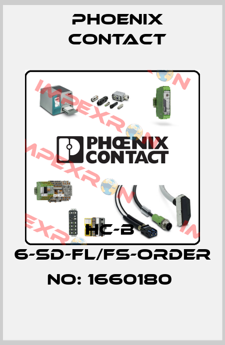 HC-B  6-SD-FL/FS-ORDER NO: 1660180  Phoenix Contact