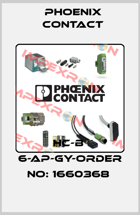 HC-B  6-AP-GY-ORDER NO: 1660368  Phoenix Contact