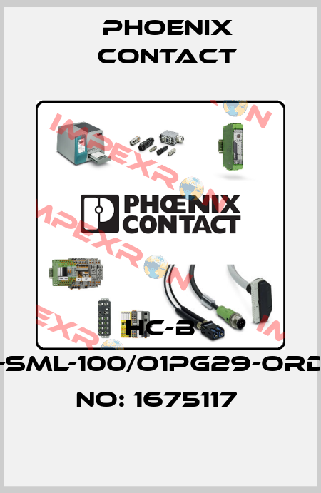 HC-B 48-SML-100/O1PG29-ORDER NO: 1675117  Phoenix Contact
