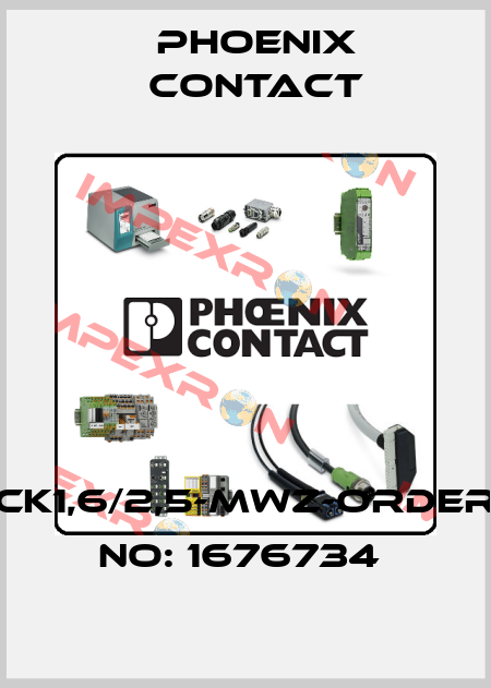 CK1,6/2,5-MWZ-ORDER NO: 1676734  Phoenix Contact