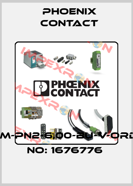 HC-M-PN2-6,00-BU-V-ORDER NO: 1676776  Phoenix Contact