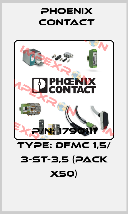 P/N: 1790111 Type: DFMC 1,5/ 3-ST-3,5 (pack x50) Phoenix Contact