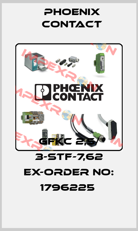 GFKC 2,5/ 3-STF-7,62 EX-ORDER NO: 1796225  Phoenix Contact