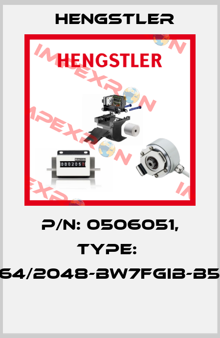 P/N: 0506051, Type:  RI64/2048-BW7FGIB-B5-O  Hengstler