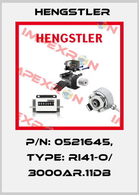 p/n: 0521645, Type: RI41-O/ 3000AR.11DB Hengstler