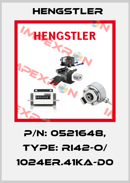 p/n: 0521648, Type: RI42-O/ 1024ER.41KA-D0 Hengstler