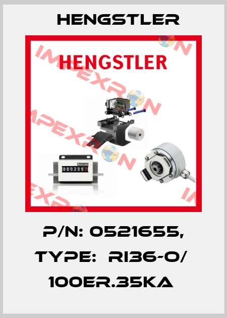 P/N: 0521655, Type:  RI36-O/  100ER.35KA  Hengstler