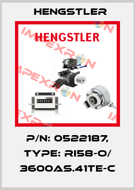 p/n: 0522187, Type: RI58-O/ 3600AS.41TE-C Hengstler