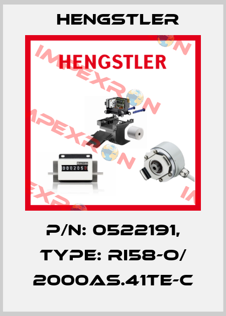 p/n: 0522191, Type: RI58-O/ 2000AS.41TE-C Hengstler