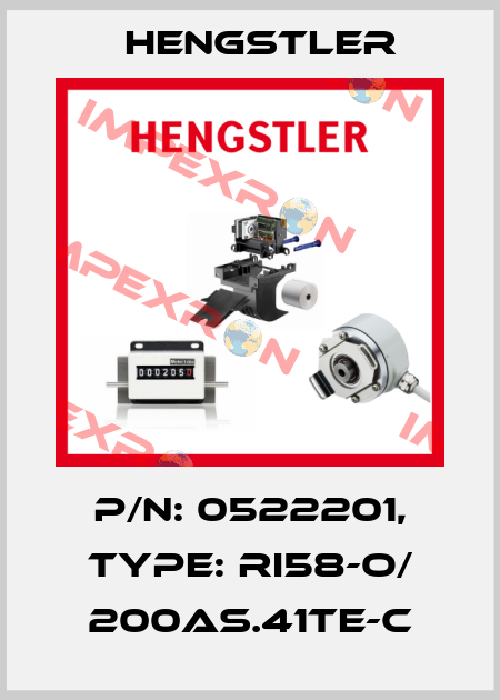p/n: 0522201, Type: RI58-O/ 200AS.41TE-C Hengstler