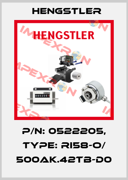 p/n: 0522205, Type: RI58-O/ 500AK.42TB-D0 Hengstler