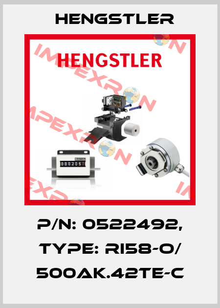 p/n: 0522492, Type: RI58-O/ 500AK.42TE-C Hengstler