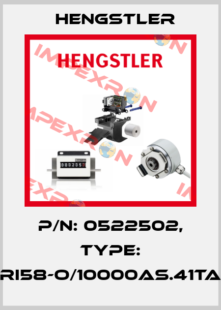 p/n: 0522502, Type: RI58-O/10000AS.41TA Hengstler
