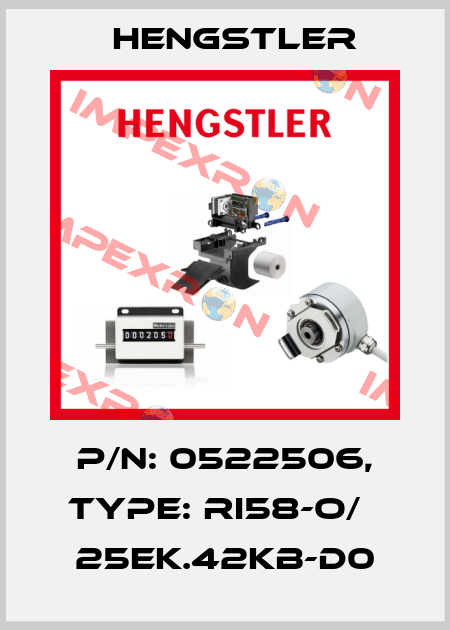 p/n: 0522506, Type: RI58-O/   25EK.42KB-D0 Hengstler