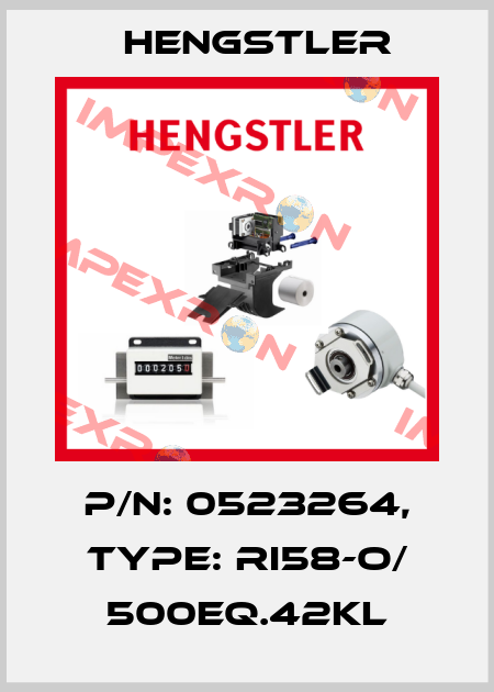 p/n: 0523264, Type: RI58-O/ 500EQ.42KL Hengstler