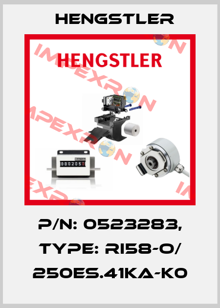 p/n: 0523283, Type: RI58-O/ 250ES.41KA-K0 Hengstler