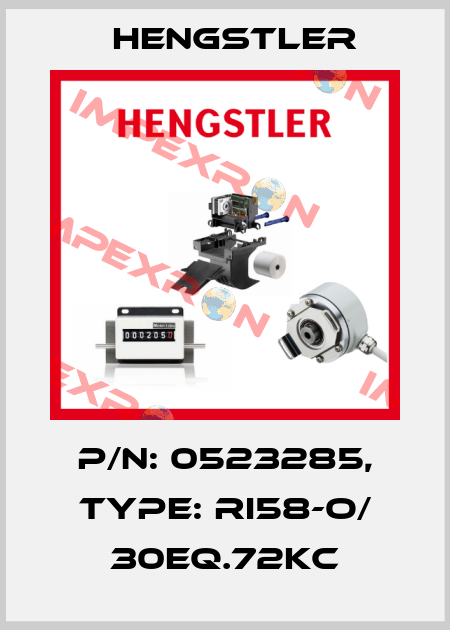 p/n: 0523285, Type: RI58-O/ 30EQ.72KC Hengstler