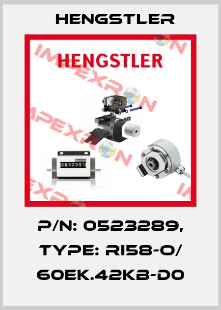 p/n: 0523289, Type: RI58-O/ 60EK.42KB-D0 Hengstler