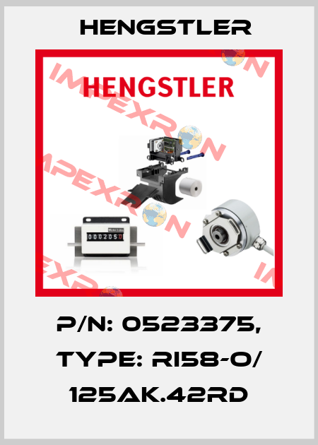 p/n: 0523375, Type: RI58-O/ 125AK.42RD Hengstler