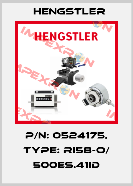 p/n: 0524175, Type: RI58-O/ 500ES.41ID Hengstler